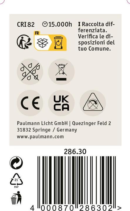 Image du produit Paulmann Drop (E14, 5 W, 470 lm, 1 x, F)