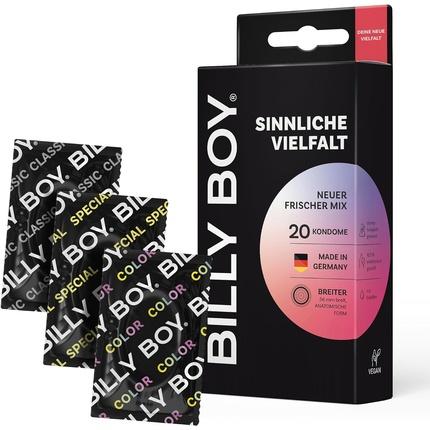 Immagine prodotto Mapa Billy Boy "Sensual Variety" 20 preservativi misti in un assortimento di preservativi sensuali (20 pz.)