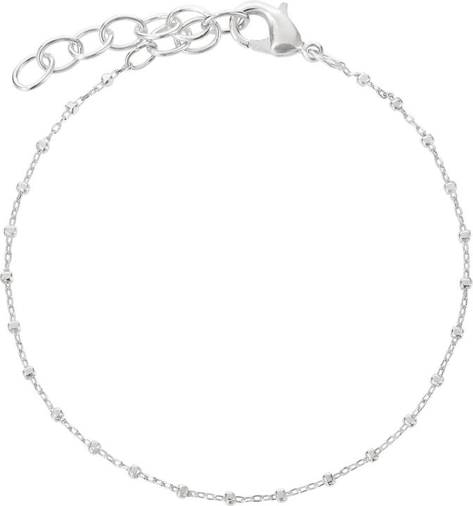 Steinkult Armband versilbert "Nora" (20 cm, Messing Sterling versilbert)