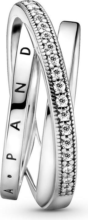 Produktbild Pandora Logo Crossover Pavé Triple Band Ring (60, 925 Silber)