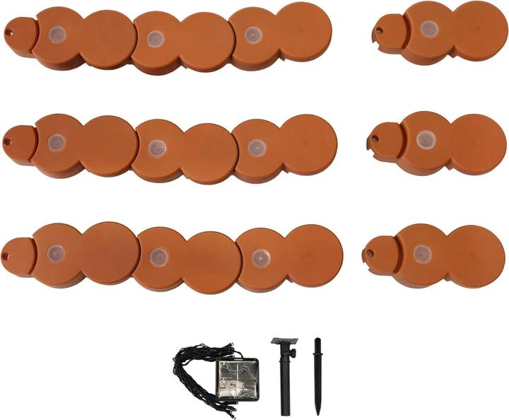 Produktbild HTI-Living Beeteinfassung Länge 950 cm Terracotta mit Solar-Lichterkette (952 cm)