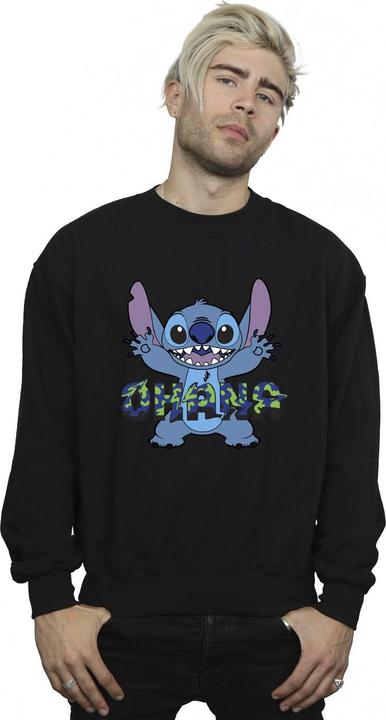 Produktbild Disney Lilo And Stitch Ohana Blue Glitch Sweatshirt (L)
