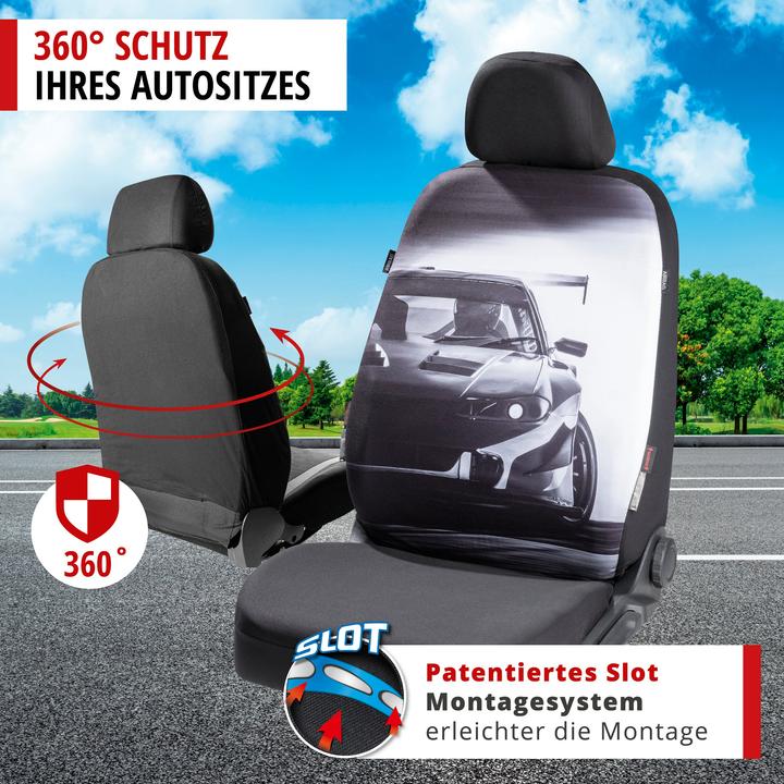 Immagine prodotto CarComfort Coprisedili auto da corsa, Coprisedili auto da corsa a sedile singolo Design