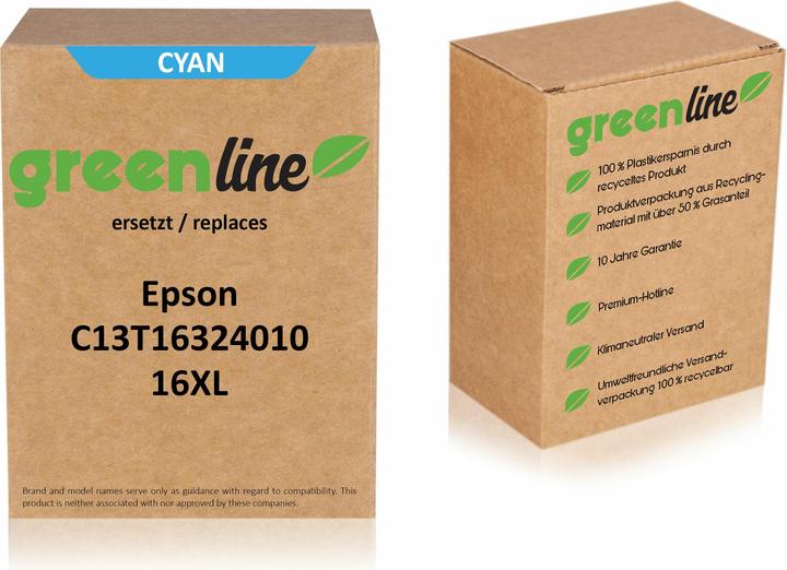 Immagine prodotto Inkadoo Cartucce per stampanti greenline sostituisce la cartuccia d'inchiostro Epson C 13 T 16324010 / (C)