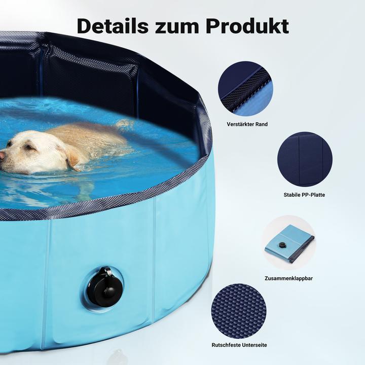 Image du produit Wiltec Fudajo Piscine pour chiens 60x20cm Piscine pour chiens Pataugeoire pour chiens Baignoire pour chiens (Piscine pour chiens)