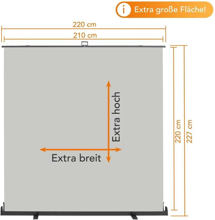 Actual product image Walimex pro Roll-up panel background grey 210x220 (210 cm, 226 cm)