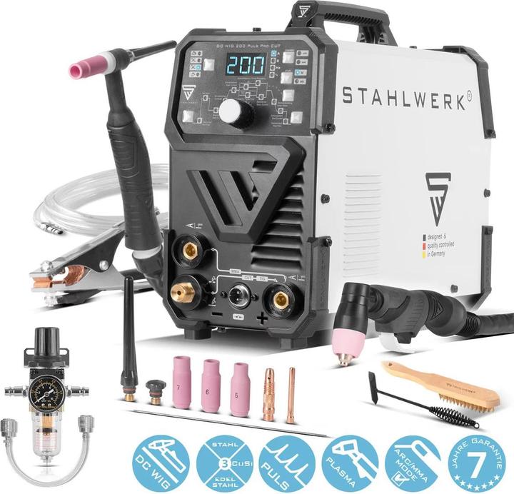 Image du produit Stahlwerk Poste à souder combiné DC TIG 200 Puls Pro CUT 4-en-1