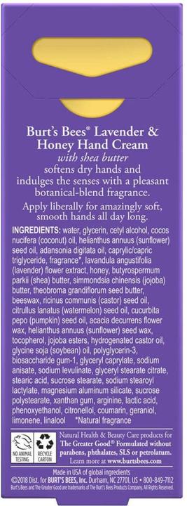 Produktbild Burt's Bees Burts Bees - Hand Cream Lavender & Honey