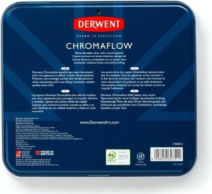Image du produit Derwent Crayons de couleur Chromaflow, multicolores, 3,5 mm, 48 pièces (Multicolore, 48 x)