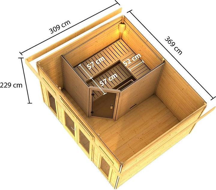 Produktbild Karibu Sauna Mainburg 2 Set B