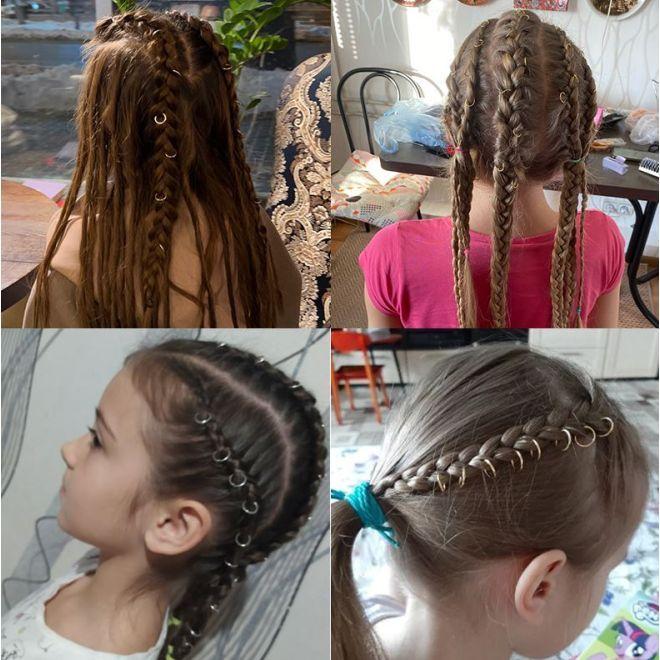 Image du produit MU Style Riri Series Anneaux en métal pour cheveux (jeu de 200)