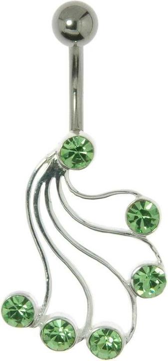 Actual product image Bijouteria Bellypiercing (Surgical steel 316L, Crystal, Silver 925)