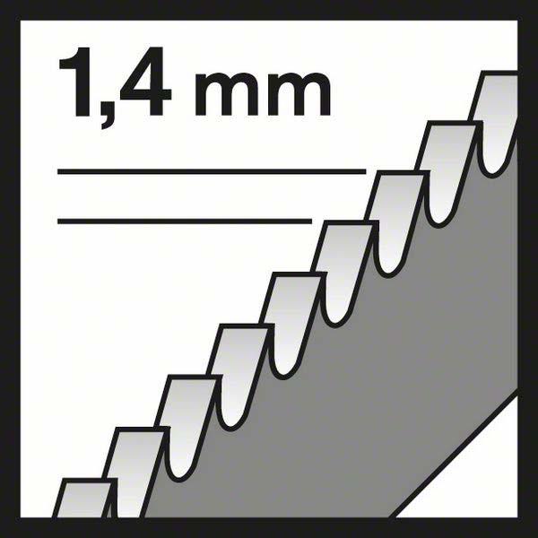 Immagine prodotto Bosch Professional Zubehör Lama per seghetto alternativo PRO in acciaio inox T118EFS, 83 mm, 5 pezzi.