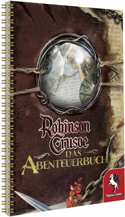 Actual product image Pegasus 51944G - Robinson Crusoe: The Adventure Book, board game, for 1-4 players, from 10 years (EN) (German)
