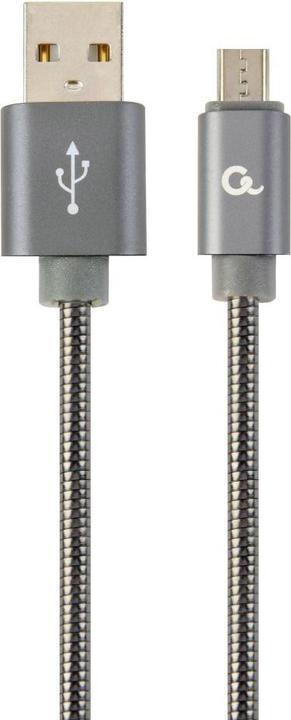 Gembird CC-USB2S-AMMBM-1M-BG USB Cable USB 2.0 Micro USB B USB A Grey (1 m, USB 2.0)