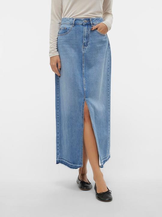 Actual product image Vero Moda VMZAYLA HR SLIT LONG DNM SKIRT LI3101 Denim Skirt (S)