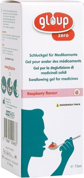 Actual product image Gloup Schluck Gel für Medikamente Zero mit Himbeer-Aroma (1 x, 75 ml, 106 g)