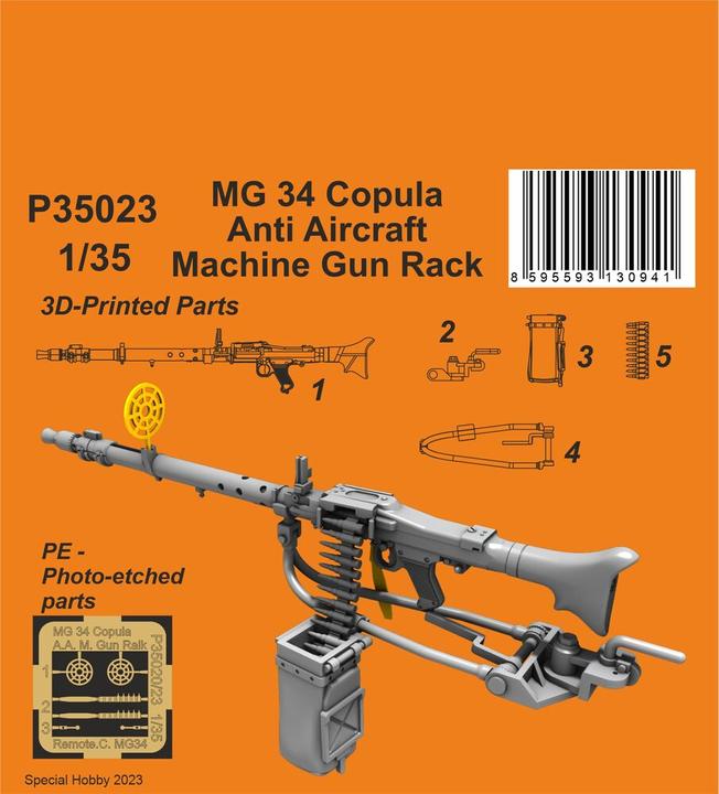 Actual product image CMK MG 34 Copula Anti Aircraft Machine Gun Ralk (2 pcs.) 1/35