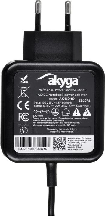 Produktbild Akyga Notebook Netzteil (45 W)