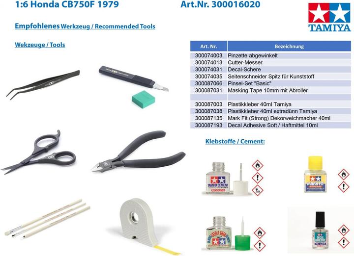 Actual product image Tamiya Honda CB 750F