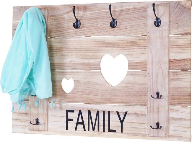 Immagine prodotto Mendler Appendiabiti da parete per famiglie, appendiabiti a pannello per guardaroba, look shabby vintage, 8