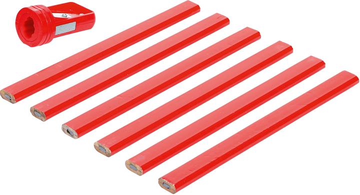 Productafbeelding BGS Timmermanspotloden | 175 mm | met puntenslijper | 7 stuks. (1 x)