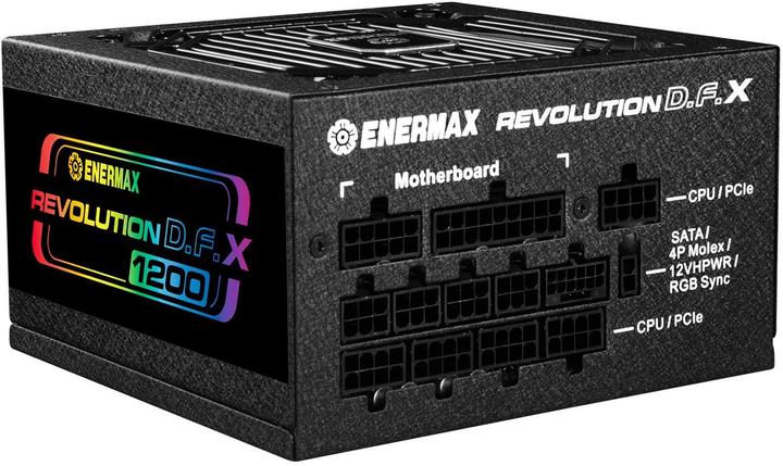 Image du produit Enermax Revolution D.F. X ARGB ATX3.0 PCI-e 5.0 Gaming PC Power Supply 1200W 80Plus Gold full modular 2X (1200 W)