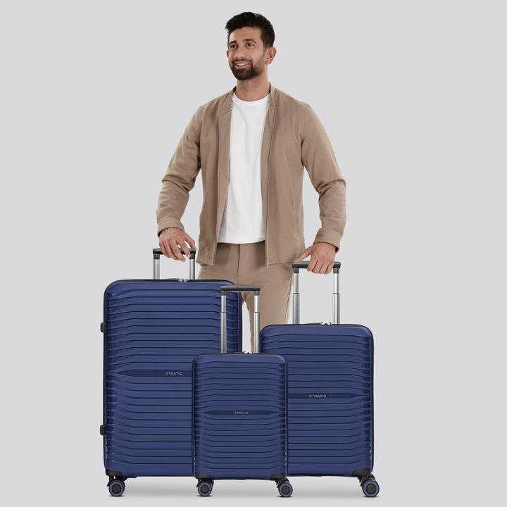 Image du produit Stratic Shine Ensemble de valises à 4 roulettes 3 pièces avec soufflet extensible (193 l, XL (à partir de 115l))