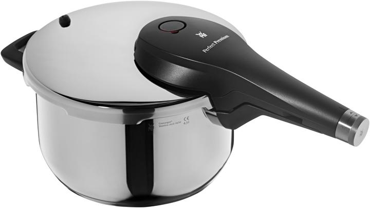 WMF Schnellkochtopf 4,5l Dampfkochtopf Perfect Premium Induktion Edelstahl 18/10 (22 cm, Dampfkochtopf, Edelstahl)