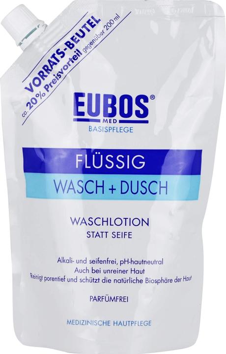 Actual product image Eubos Soap liquide unscented blue refill liq (400 ml)