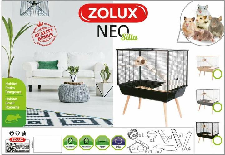 Actual product image Zolux Cage Neo Warm black small rodents H58