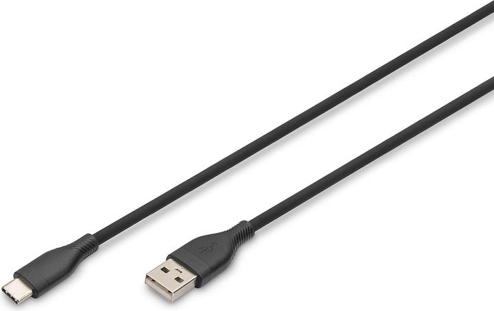 Actual product image Digitus USB-C silicone connection cable, 0.5m, black (0.50 m, USB 2.0)
