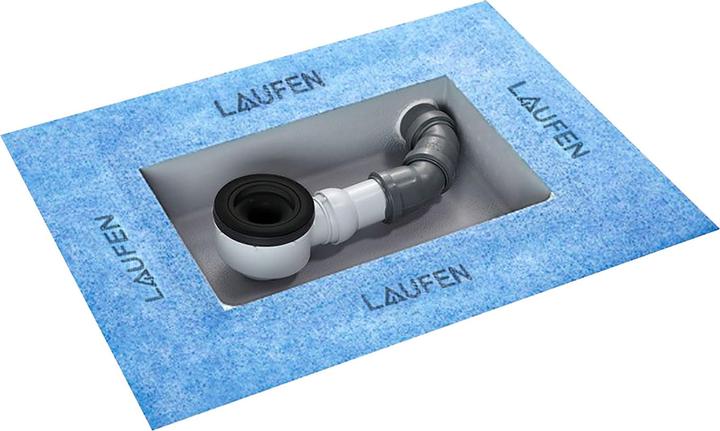 Laufen Pro Montagebox, Ausführung links, für Duschwannen, 460x320x75mm, mit Ablaufgarnitur, H29003 (Ablaufgarnitur)