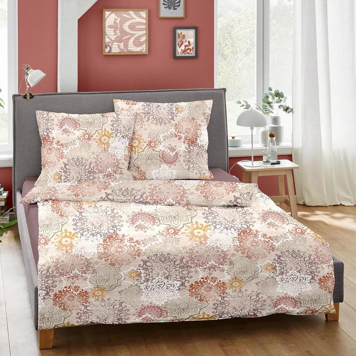 Produktbild Dormisette Feinbiber Bettwäsche Gatineau beige (Bettwäsche Set, 155x220 cm + 80x80 cm)