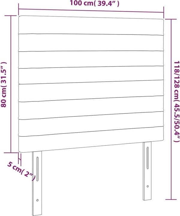 Immagine prodotto VidaXL Daria (100 x 5 x 128 cm)
