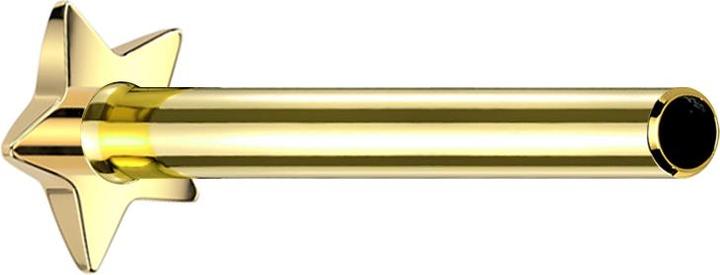 Star Piercing Micro Threadless Labret-Stab Stern vergoldet (Titan G23, ohne Messing)