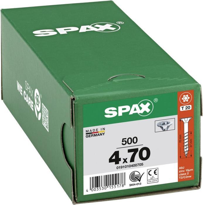 Produktbild Spax Spanplattenschrauben SK T20 4,0x70 mm (500 Schrauben pro Stück)