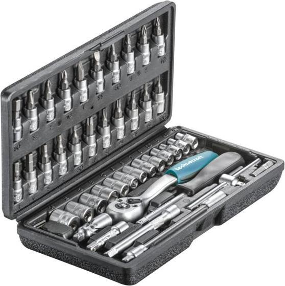 technocraft Jeu de clés à douille 1/4", 46-pcs