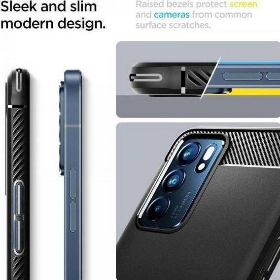 Produktbild Spigen RUGGED ARMOR OPPO RENO 6 5G MATTE Black (Oppo Reno 6 5G)