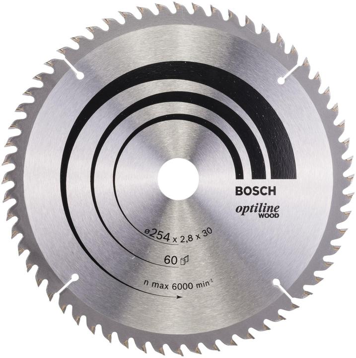 Bosch Professional Zubehör Lame de scie circulaire PRO Wood, 254 x 2,8 x 30 mm