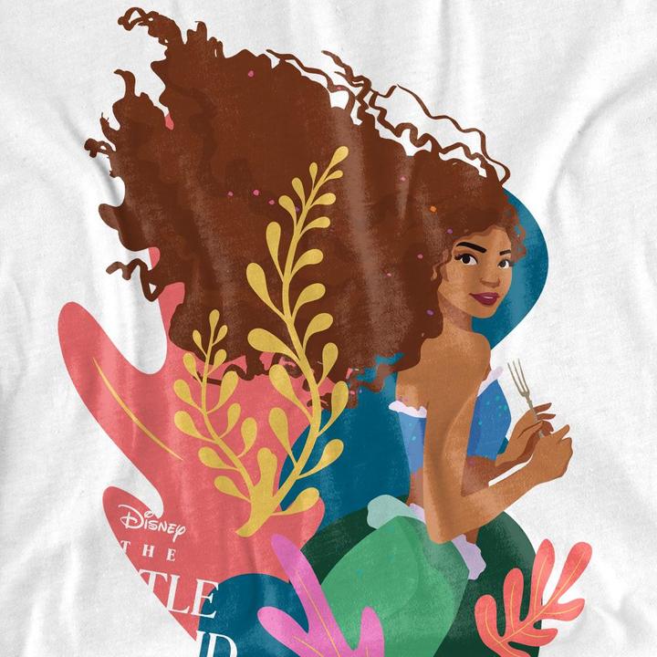 Actual product image The Little Mermaid Unisex Adult Coral Beauty Ariel T-Shirt (XXL)