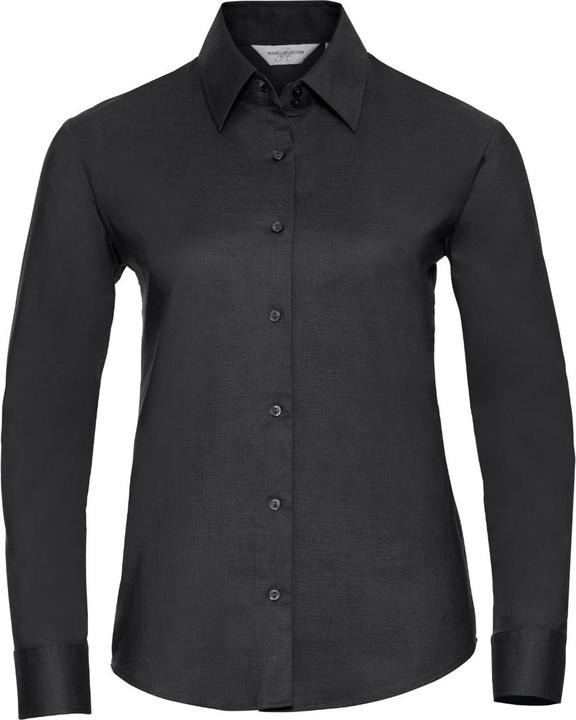 Russell Collection Easy Care Oxford Bluse Langarm