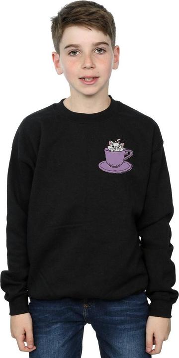 Actual product image Disney Boys Aristocats Marie In Cup Breast Print Sweatshirt (128)