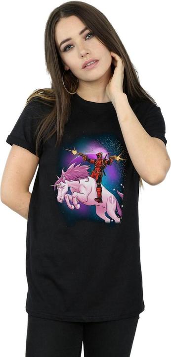 Image du produit - T-shirt DEADPOOL SPACE UNICORN BOYFRIEND FIT - Femme (M)