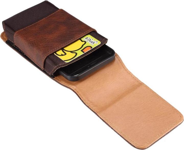Produktbild Cover-Discount Nylon - Leder Gurttasche mit Kartenfach braun / XL