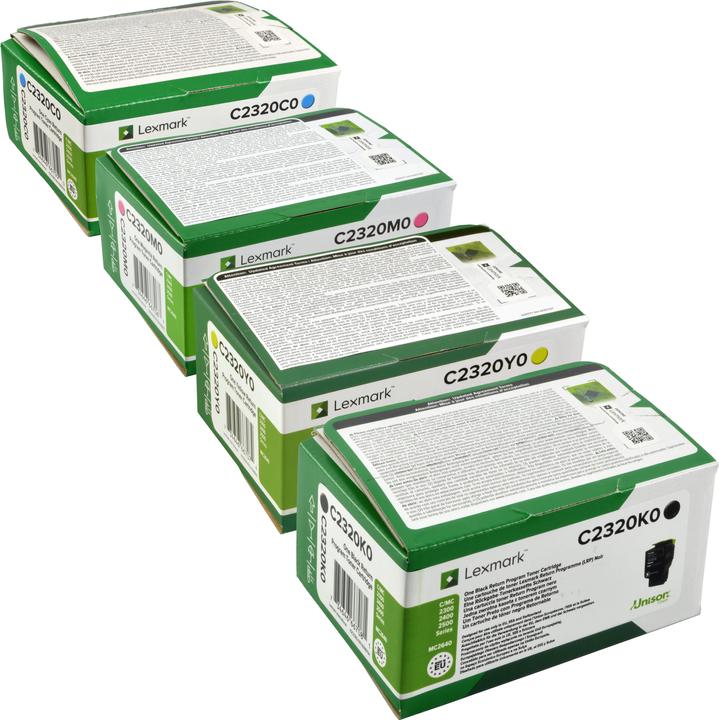 Actual product image Lexmark 4 Toner C2320 Multipack K C M Y 4-coloured (M, FC, C, Y)
