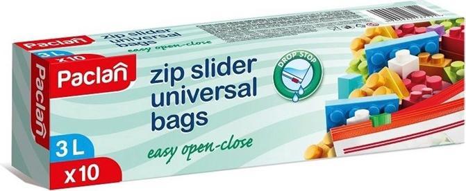 Image du produit Paclan ZIP SLIDER FREEZER BAGS 3LX10PCS 137120 (10 x)