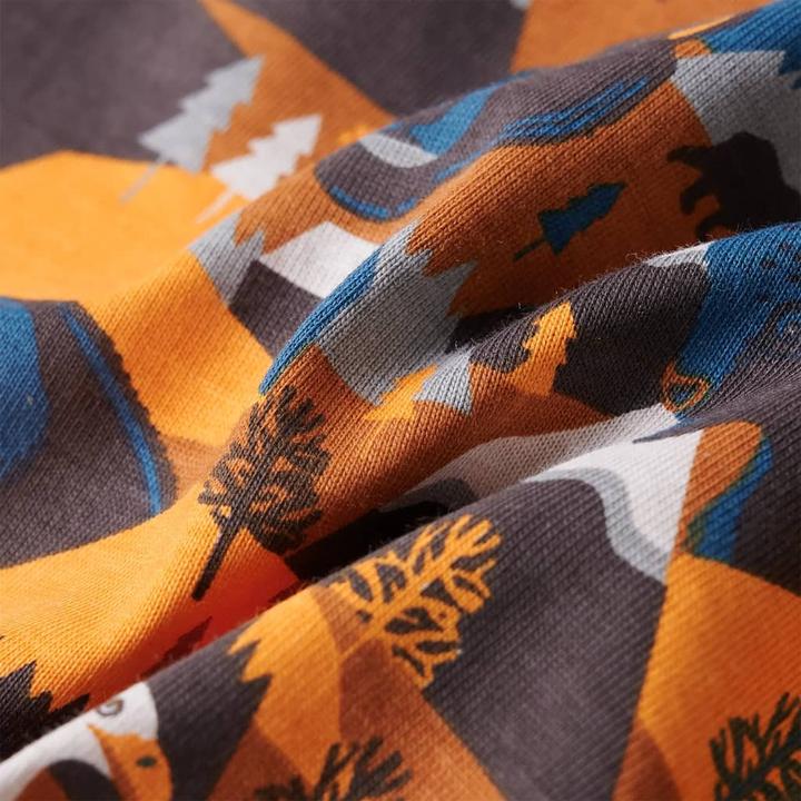 Produktbild VidaXL Kinderpyjama mit Langen Ärmeln Cognac 116,Material: 100 (116)
