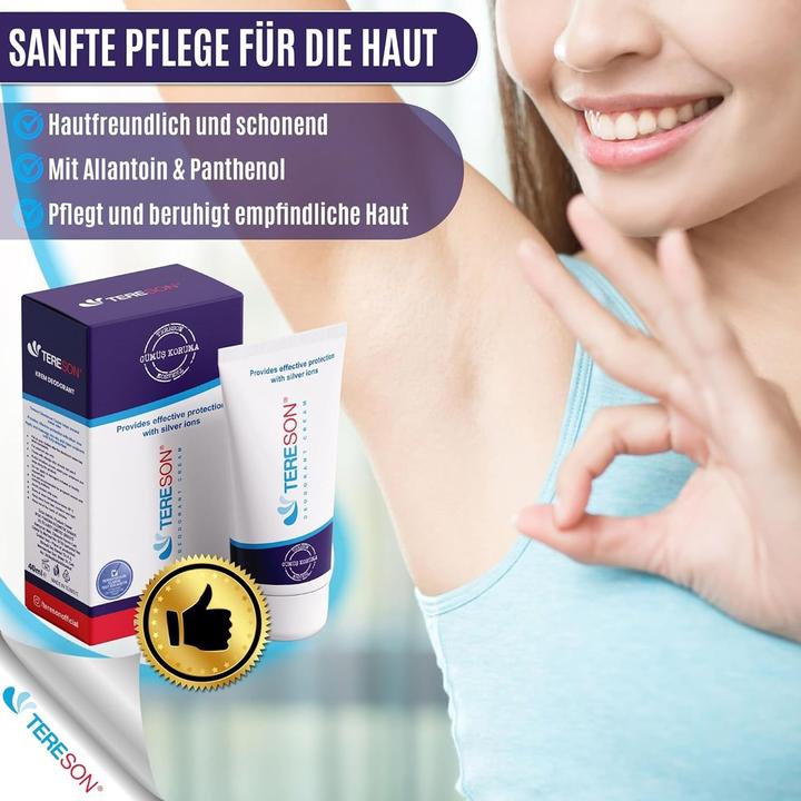 Produktbild Tereson Creme Deodorant, Langfristiger Schutz gegen Körpergeruch mit Silberionen-Formel (Crème, Spray)