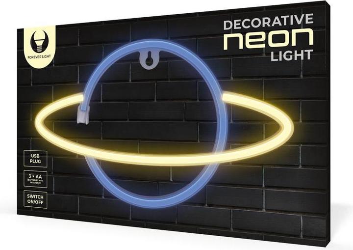 Immagine prodotto Forever Light Luce LED al neon SATURN giallo blu Bat + USB FLNE11